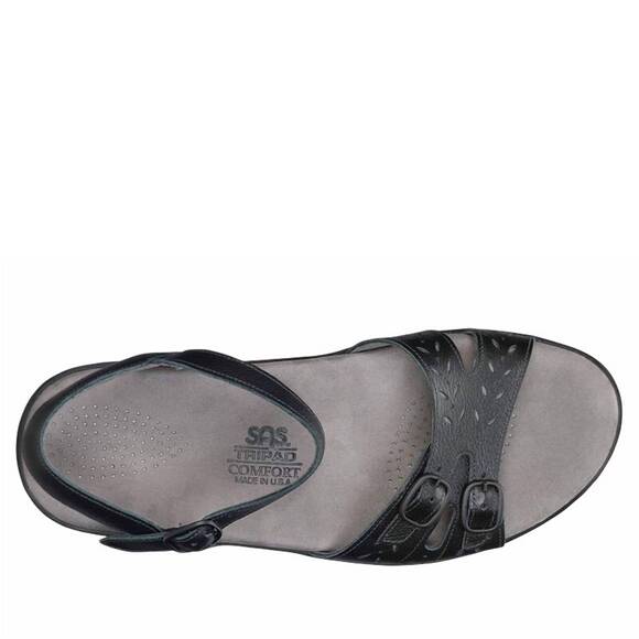 NEW SAS women\'s duo quarter strap sandals in black main image 2